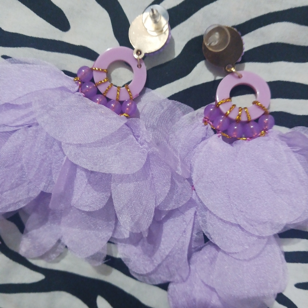 Women Lila purple Fashion earrings - Picture 5 of 6